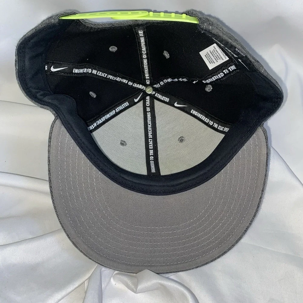 Nike Tech Fleece True Snapback Hat Cap GrayNeon Yellow